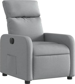 vidaXL Πολυθρόνα Ανακλινόμενη Ηλεκτρική Ανοιχτό Γκρι Υφασμάτινη