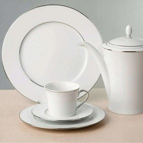 Σερβίτσιο Πιάτα Φαγητού Suzana II (Σετ 72Τμχ) 06.002.30P White-Platinum Cryspo Trio 72 τμχ Porcelain