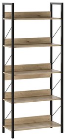 Βιβλιοθήκη Connect Megapap χρώμα florida oak 73x35x172εκ.-GP009-0283,1