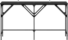 vidaXL Τραπέζι κονσόλας Μαύρη Οξυά 140 x 29 x 75 εκ Επεξεργασμένο ξύλο
