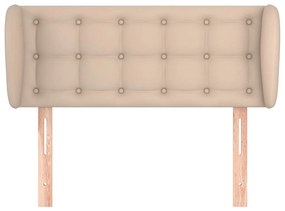 vidaXL Κεφαλάρι με Πτερύγια Καπουτσίνο 93x23x78/88 εκ. Συνθετικό Δέρμα