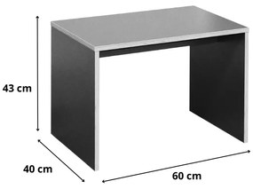 Τραπεζάκι σαλονιού - γραφείου Rio Megapap χρώμα sonoma 60x40x43εκ.