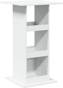 vidaXL Τραπέζι Μπαρ με Ράφια Λευκό 60x60x102 εκ. Επεξεργ. Ξύλο