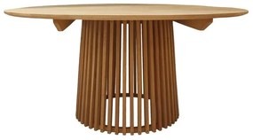 Τραπέζι Kenda mindi ξύλο σε φυσική απόχρωση Φ150x75εκ 150x150x75 εκ.