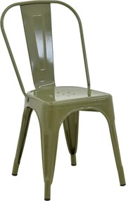 Καρέκλα Utopia pakoworld μέταλλο σε λαδί απόχρωση 44x44x85εκ