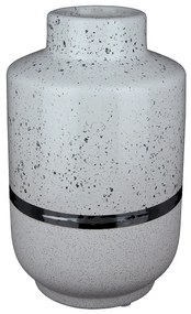 Βάζο ArteLibre Λευκό/Ασημί Κεραμικό 12.5x12.5x19.5cm