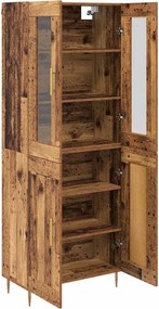 vidaXL Highboard 2 pcs Παλιό ξύλο Επεξεργασμένο ξύλο