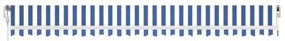 vidaXL Τέντα Αυτόματη με LED & Αισθ. Ανέμου Μπλε / Λευκό 500x350 εκ.