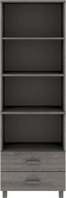 vidaXL Ντουλάπι HAMAR Αν. Γκρι 60 x 35 x 180 εκ Μασίφ Ξύλο Πεύκου