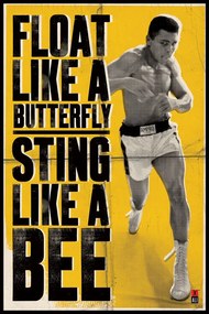 Αφίσα Muhammad Ali - float like a butterfly, (61 x 91.5 cm)