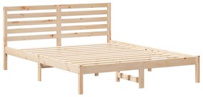 vidaXL Σκελετός Κρεβατιού Καφέ 160 x 200 cm Συμπαγές ξύλο πεύκου