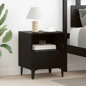 vidaXL Κομοδίνο 2 pcs Μαύρη δρυς 40 x 35 x 47.5 εκ Επεξεργασμένο ξύλο