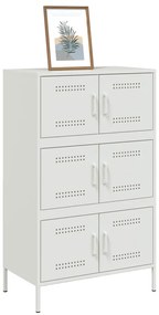 vidaXL Ντουλάπι Λευκό 68x39x113 εκ. από Ατσάλι
