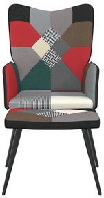 vidaXL Πολυθρόνα Relax Σχέδιο Patchwork Υφασμάτινη με Σκαμπό