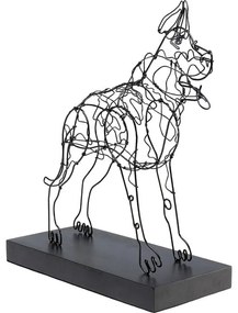 Επιτραπέζιο Διακοσμητικό Wire Σκύλος 30,5x35,5 εκ. - Μαύρο