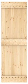 vidaXL Πόρτα NARVIK 70 x 210 εκ. από Μασίφ Ξύλο Πεύκου
