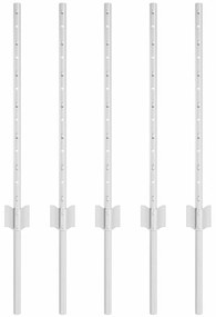 vidaXL Φράχτες 5 pcs Ασημί 60 cm Γαλβανισμένος χάλυβας