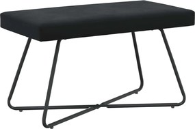 vidaXL παγκάκι Μαύρο 80 x 40 x 45 εκ. Βελούδο