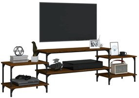 vidaXL Έπιπλο Τηλεόρασης Καφέ Δρυς 197x35x52 εκ. Επεξεργασμένο Ξύλο