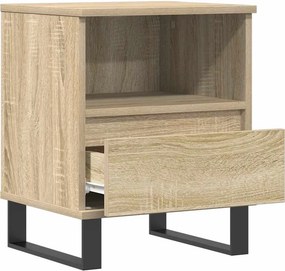 vidaXL Κομοδίνα 2 τεμ. Sonoma Δρυς 40 x 35 x 50 εκ. από Επεξεργ. Ξύλο