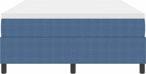 vidaXL Κρεβάτι με ελατήρια Μπλε και άσπρο 140 x 200 cm