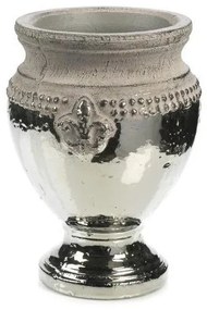 Supergreens Βάζο Κεραμικό Ασημί 28 εκ.