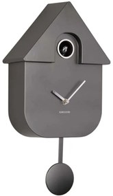 Ρολόι Τοίχου Modern Cuckoo KA5867DG 21,5x8,5x41cm Dark Grey Karlsson ABS
