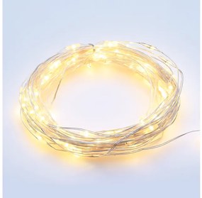 Λαμπάκια Σειρά 100 LED Θερμό Φως Ασημί Καλώδιο Χάλκινο 8 Προγράμματα IP44 10μ και 3μ 1,8W X01100112 ACA-X01100112-Ασημί X01100112