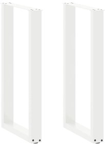 Πόδια Τραπεζιού Μπαρ σε Σχήμα U, 2 τεμ. Λευκά 40x(90-91) εκ. Ατσάλι