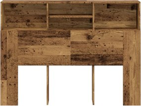 vidaXL Ντουλάπι κεφαλάρι Παλιό ξύλο 140x19x103,5 cm