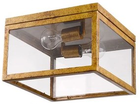 Φωτιστικό Οροφής - Πλαφονιέρα 01016-20 E27 LED 30x30x15cm Oxidized Gold Luma