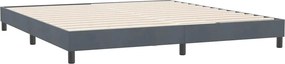 vidaXL Box Spring Κρεβάτι χωρίς στρώμα Σκούρο γκρι 180x220 cm Velvet