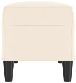 vidaXL Πάγκος Κρεμ 100x35x41 εκ. Βελούδινος