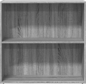 vidaXL Βιβλιοθήκη Γκρι Sonoma 80x30x77 εκ. από Επεξεργ. Ξύλο