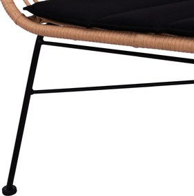 ΣΕΤ ΣΑΛΟΝΙ 4ΤΜΧ ALLEGRA HM5460 ΜΕΤΑΛΛΟ &amp; WICKER ΣΕ ΜΠΕΖ ΧΡΩΜΑ