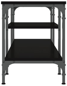 vidaXL Έπιπλο Τηλεόρασης Μαύρο 121 x 35 x 45 εκ. Επεξεργ. Ξύλο/Σίδερο