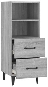 vidaXL Μπουφές Sonoma Γκρι 34,5 x 34 x 180 εκ. από Επεξεργασμένο Ξύλο