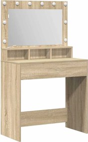 vidaXL Τραπέζι περιποίησης με ράφι Δρύς Sonoma 75,5 x 41 x 135 εκ.