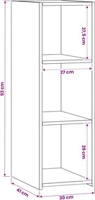 vidaXL Πλαϊνό γραφείο Παλαιωμένο ξύλο 30 x 41 x 93 εκ
