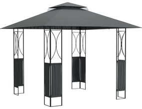vidaXL Κιόσκι με Οροφή Ανθρακί 300 x 300 x 270 εκ. από Ατσάλι
