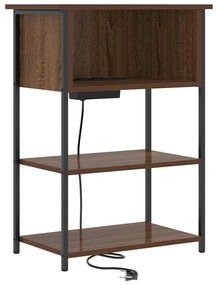 vidaXL Κομοδίνο Καφέ δρυς 55 x 31 x 76 εκ Επεξεργασμένο ξύλο