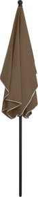 vidaXL Ομπρέλα Κήπου με Ιστό Χρώμα Taupe 210 x 140 εκ.