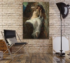 Αναγεννησιακός πίνακας σε καμβά με γυναίκα KNV817 30cm x 40cm