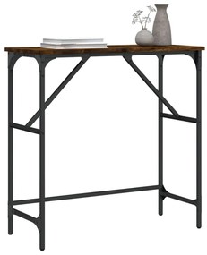vidaXL Τραπέζι Κονσόλα Καπνιστή Δρυς 75x32x75 εκ. Επεξεργ. Ξύλο