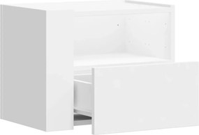 vidaXL Κομοδίνο Επιτοίχιο Λευκά 45x30x35 εκ.