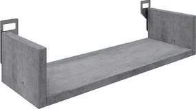 Ραφιέρα τοίχου Derva pakoworld σε cement γκρι απόχρωση 45x15x10cm