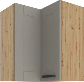 Κρεμαστό ντουλάπι γωνιακό Nelor 60x60 GN 72 2F-Γκρι σπέσιαλ - Φυσικό