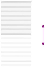 vidaXL Ζέβρα τυφλή Λευκό Πλάτος υφάσματος 95,9 εκ. Πολυεστέρας