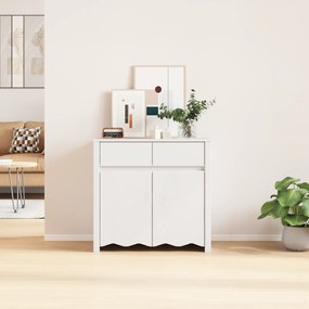 vidaXL Πλάτη "DRAMMEN" Λευκό 79x43x75,5 εκ. Στερεό Ξύλο Πεύκου