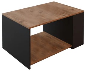 Τραπέζι σαλονιού Noil pakoworld oak-ανθρακί μελαμίνης 90x60x48εκ Model: 321-000049